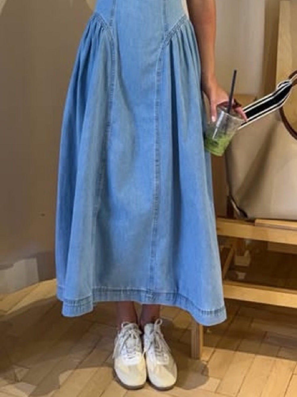 Classic denim midi dress - NWT, size S - Picture 4 of 16